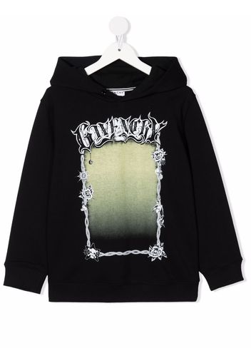 Givenchy Kids Hoodie mit Logo-Print - Schwarz