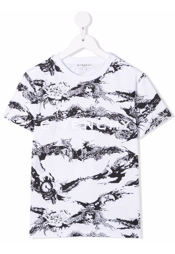 Givenchy Kids T-Shirt mit abstraktem Print - Weiß