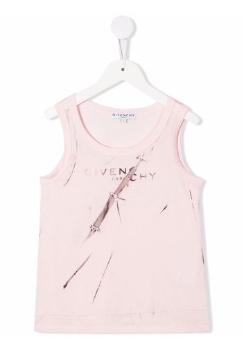 Givenchy Kids Tanktop mit Logo-Print - Rosa