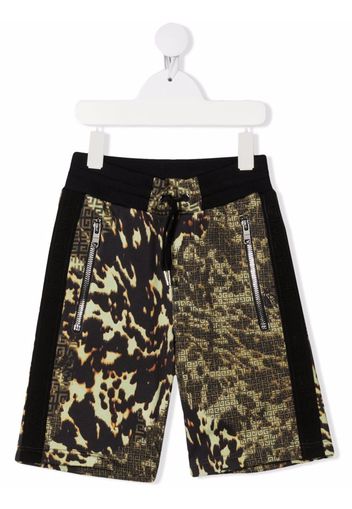 Givenchy Kids Shorts mit Camouflage-Print - Grün