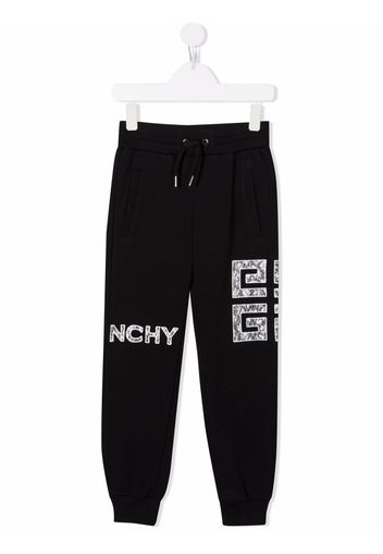 Givenchy Kids 4G logo-print track pants - Schwarz