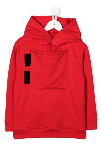 Givenchy Kids embroidered-logo hoodie - Rot