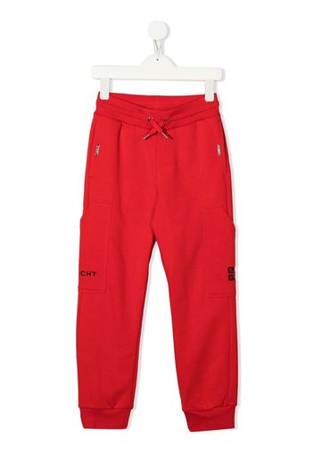 Givenchy Kids embroidered-logo track pants - Rot