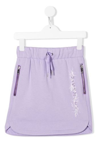 Givenchy Kids logo-print curved-hem skirt - Violett