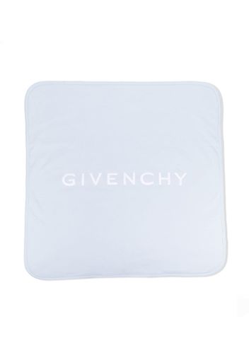 Givenchy Kids Decke mit Logo-Stickerei - Blau