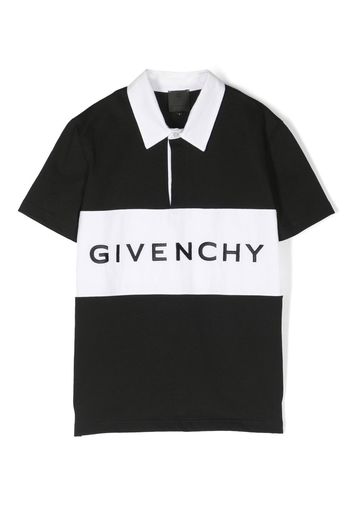 Givenchy Kids logo-print polo shirt - Schwarz