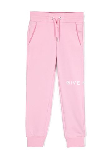 Givenchy Kids logo-print drawstring track trousers - Rosa