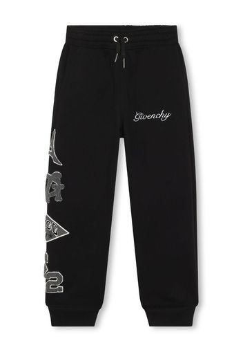 Givenchy Kids 4G motif-patch track pants - Schwarz