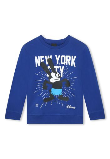 Givenchy Kids x Disney Oswald-print cotton sweatshirt - Blau