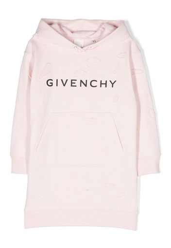 Givenchy Kids logo-print hooded dress - Rosa