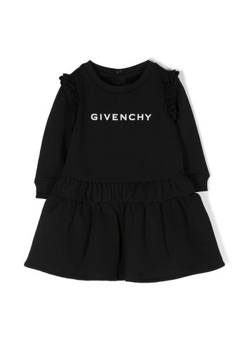 Givenchy Kids logo-print long-sleeved dress - Schwarz