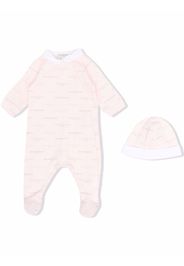 Givenchy Kids Kurzärmeliger Strampler mit Logo - Rosa