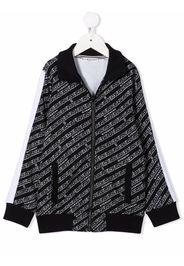 Givenchy Kids Bomberjacke mit Ketten-Print - Schwarz