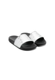 Givenchy Kids debossed-Greca detail slides - Silber