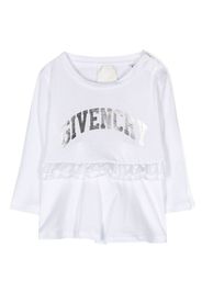 Givenchy Kids metallic-logo detail T-shirt - Weiß