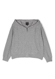 Givenchy Kids Cardigan mit Jacquardmuster - Grau