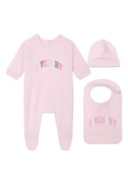 Givenchy Kids Strampler-Set mit Logo-Patch - Rosa