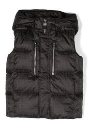 Givenchy Kids embroidered-logo padded gilet - Schwarz