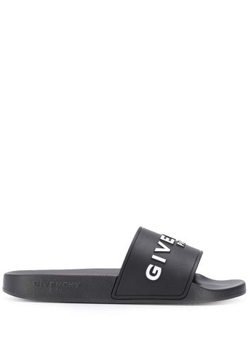 Givenchy Pantoletten mit Logo - Schwarz