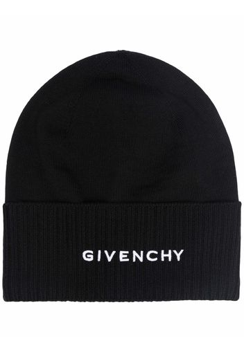 Givenchy Beanie mit Logo - Schwarz