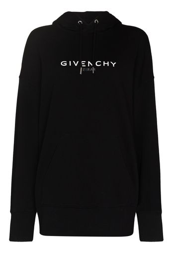 Givenchy logo-print drop-shoulder hoodie - Schwarz