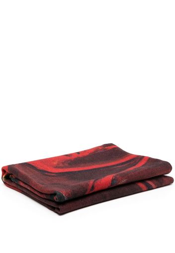 Givenchy graphic-print silk-wool blanket - Rot