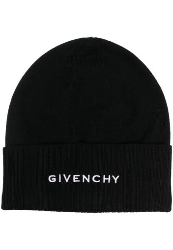 Givenchy logo-motif knitted beanie - Schwarz