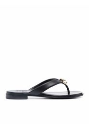 Givenchy Sandalen mit Logo-Schild - Schwarz