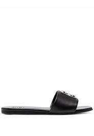 Givenchy Sandalen mit Logo-Schild - Schwarz