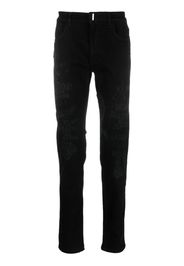 Givenchy Halbhohe Straight-Leg-Jeans - Schwarz