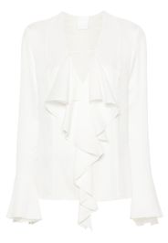 Givenchy 4G-Jacquard-Seidenbluse - Weiß