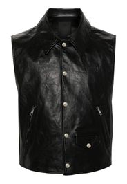 Givenchy Lederweste mit Druckknopf - Schwarz