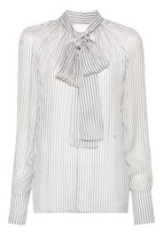 Givenchy gathered-tie silk blouse - Weiß