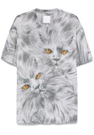 Givenchy T-Shirt mit Katzen-Print - Grau