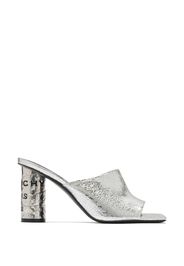 Givenchy Tape logo-print heeled sandals - Silber