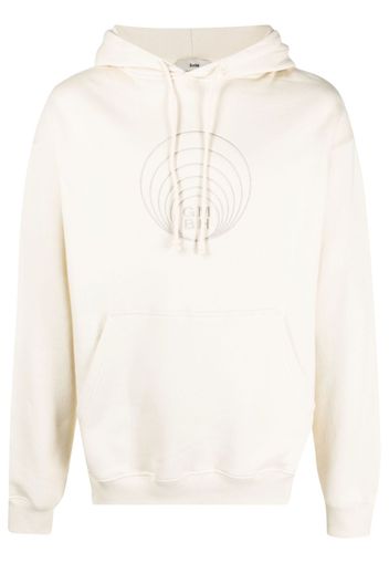 GmbH logo-embroidered organic cotton hoodie - Nude