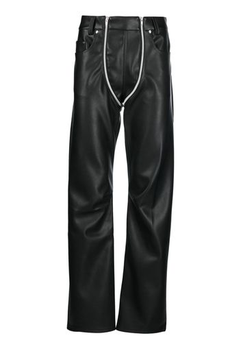 GmbH double-zip loose-fit trousers - Schwarz