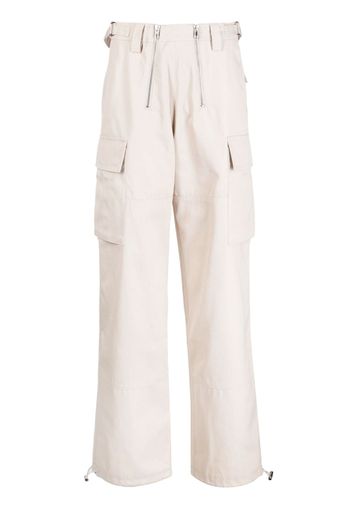 GmbH logo-patch chino trousers - Nude