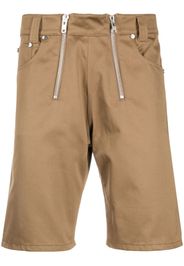 GmbH double-zip Bermuda shorts - Braun