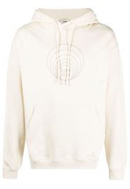 GmbH logo-embroidered organic cotton hoodie - Nude