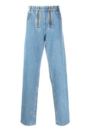 GmbH zip-detail straight-leg jeans - Blau