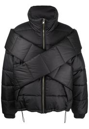 GmbH padded crossover-design jacket - Schwarz