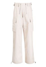 GmbH logo-patch chino trousers - Nude