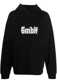 GmbH logo-print organic-cotton hoodie - Schwarz