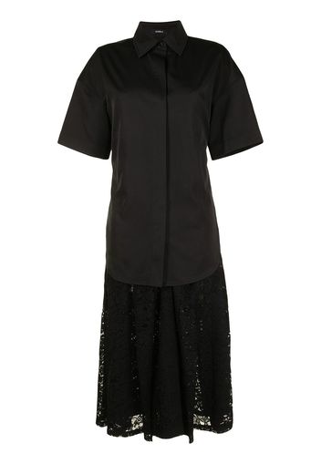 Goen.J Kleid mit Falten - Schwarz