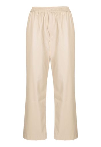 Goen.J faux-leather straight trousers - Braun