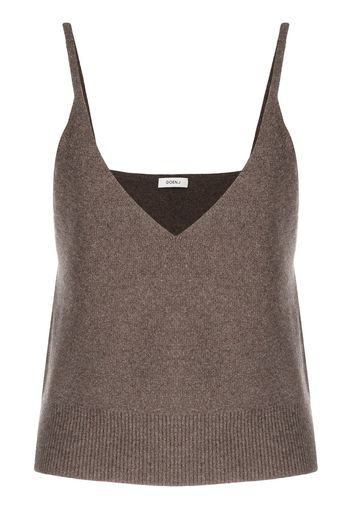 Goen.J V-neck cashmere tank top - Braun