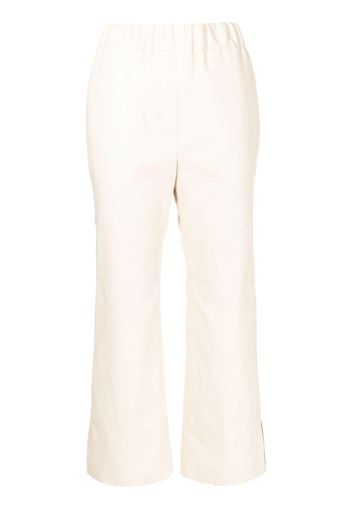 Goen.J Cropped-Hose mit hohem Bund - Nude