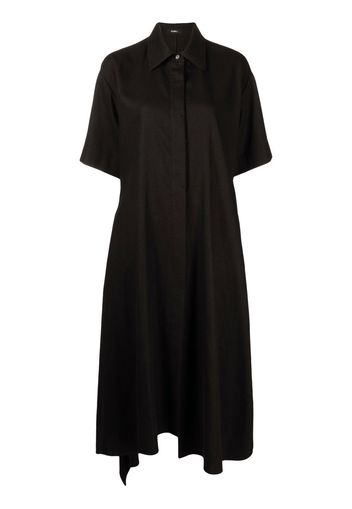 Goen.J Asymmetrisches Hemdkleid - Schwarz