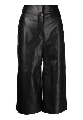 Goen.J Cropped-Hose mit hohem Bund - Schwarz